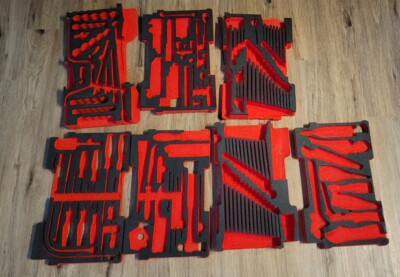 Snap-on Red Black Foam Organizer Master Combination Set Tools