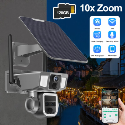 4G/WiFi 10/20X Optical Zoom 4K 4MP PTZ Solarpanel Überwachungskamera CCTV Kamera