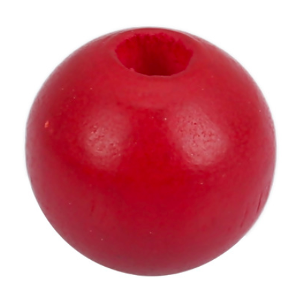 200 Holzperlen 10Mm, Loch 3Mm, Rund Dunkelrot Zum Basteln Holzkugeln Perlen Diy-image