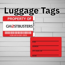 Ghostbusters Asset Luggage Tag (for backpack, laptop bag, keychain) movie