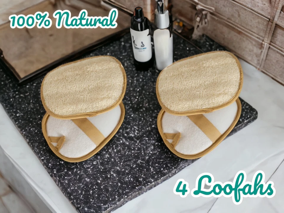 4xEgy. Esponja exfoliante corporal esponja exfoliante cepillo para sofá lufa natural Foto 2 de 4