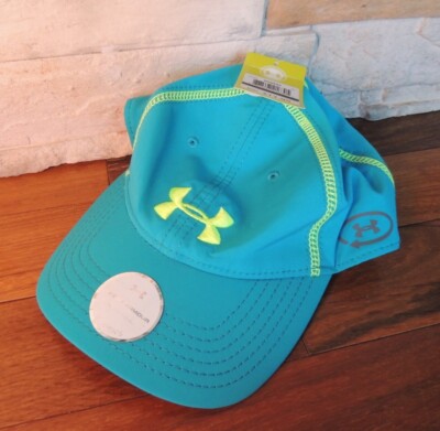 Under Armour Baseball Cap Hat Womens Green Yellow One Size Strap Buckle NWT