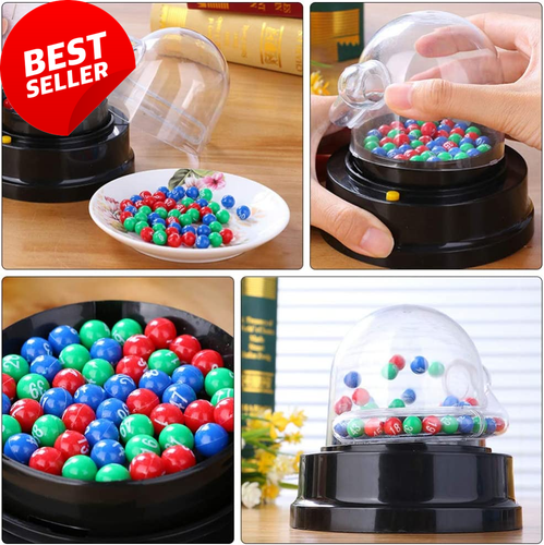 Bingo Game Set: Cage, Balls, Electric Machine for Families, Parties - Picture 8 of 12