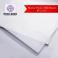 100 pcs WAFER RICE PAPER designed for edible printing w/ edible ink printers