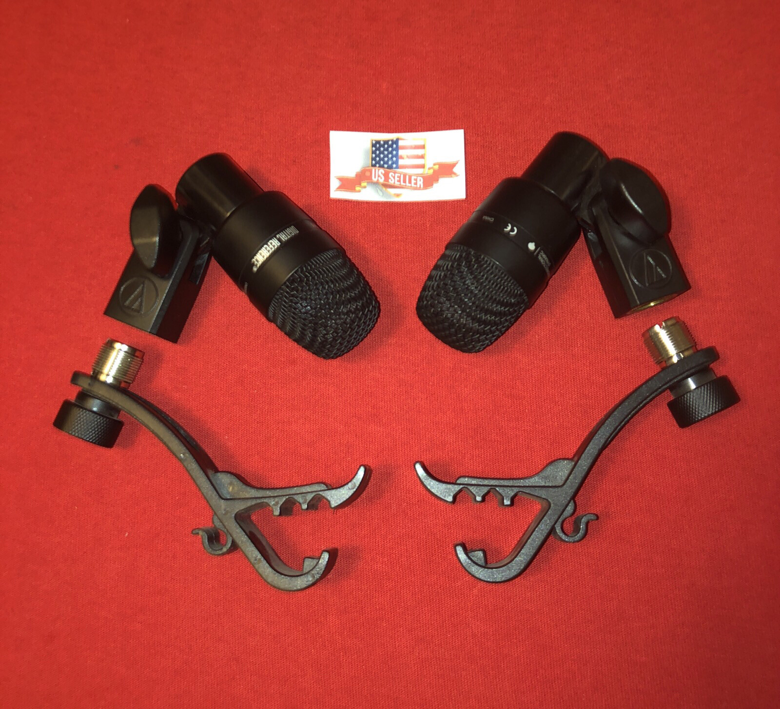 Drum Mic Set 2 Mics For Snare Toms Cajon Bongos DRSTX1 Microphone Kit