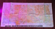Vintage Washington DC Sectional Aeronautical Chart Map (choose a year) FREE SHIP