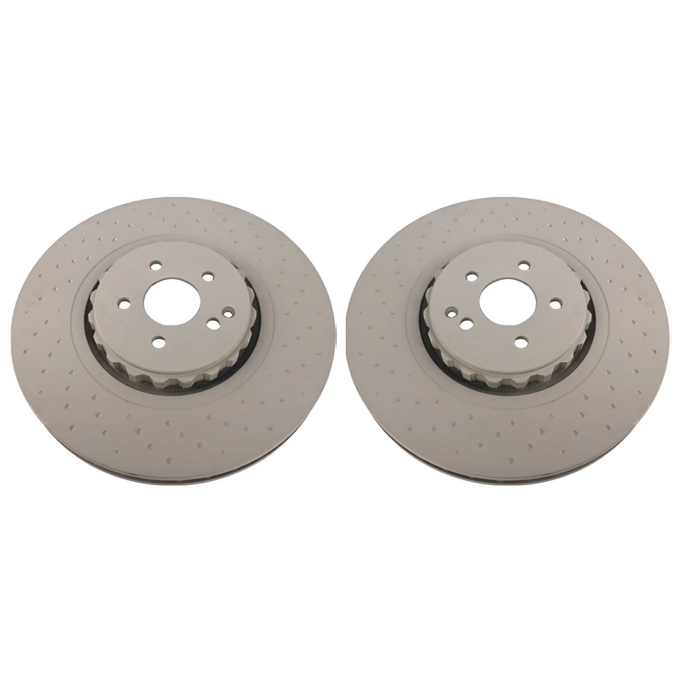 Front Brake Rotors Fit For Mercedes Benz S63 S65 Cl63 Cl65 Amg - Image 2 of 4
