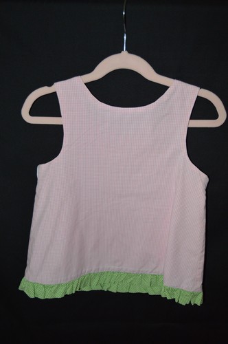 Beau and Bellas Smocked Octopus Summer Fun Pink Gingham 2 pc set size 4 - Picture 5 of 10