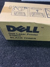 Dell Laser Printer 5100CN Black Toner Cartridge Genuine New Sealed