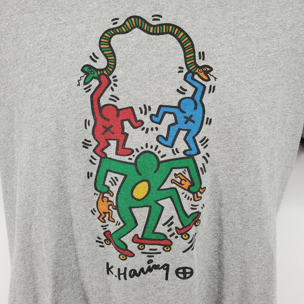SPRZ NY Keith Haring T Shirt Size S Gray Art Snake SPRZ NY Keith Haring T Shirt Size S Gray Art Snake