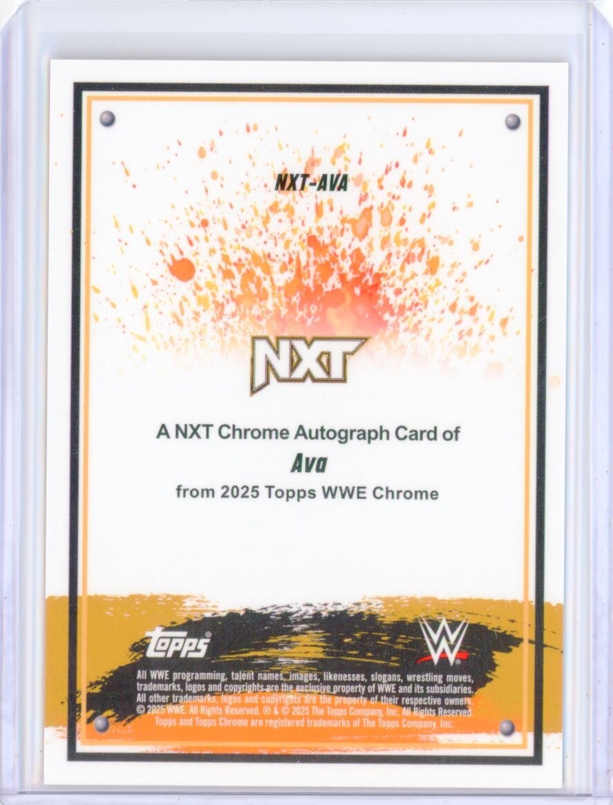 2025 Topps Chrome WWE AVA NEXT GOLD Refractor AUTO Autograph 4/50
