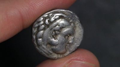 Alexander the Great Drachm Ancient Greek Silver Coin 323BC Zeus