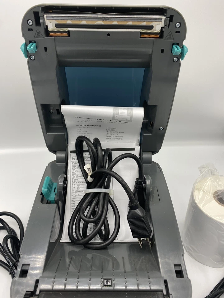 Zebra ZP500 Plus/ZP500 Label Thermal Printer with Cables & Labels VERY GOOD - Image 2 of 4