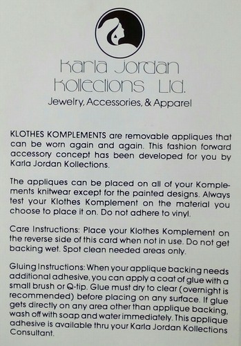 Karla Jordan Kollections ANCHOR Sequin Applique removable adhesive VTG 1990s - Picture 2 of 5