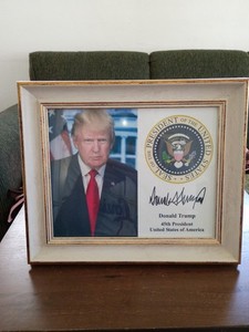 Donald Trump 8x10 Framed Matte Photo Autographed Picture 