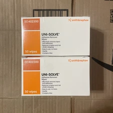 Smith & Nephew Uni-Solve Adhesive Remover Wipes (2 Pack) 50 count each 100 total