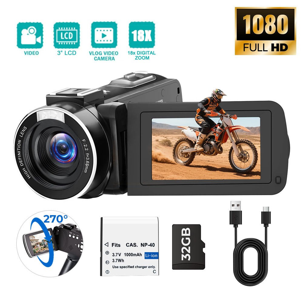 1080p 48mp 18x Digital Zoom Vloggingcamera For Youtube