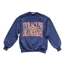 Vintage Team Edition Syracuse Orangemen Sweatshirt Navy Blue Medium NCAA
