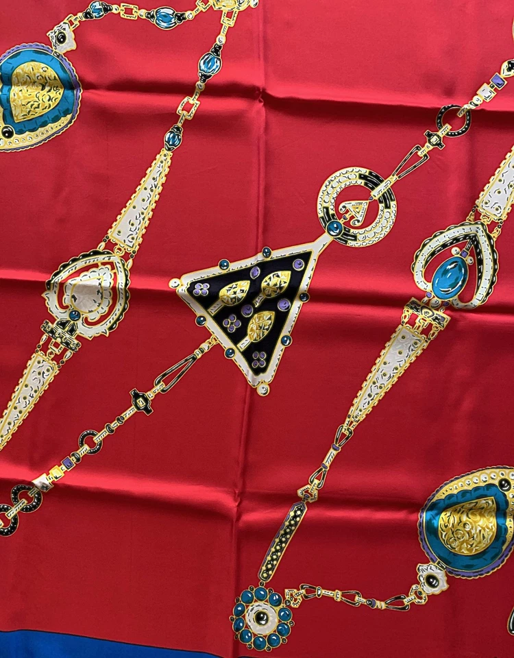 Red Must de Cartier Silk Scarf - Image 2 of 4