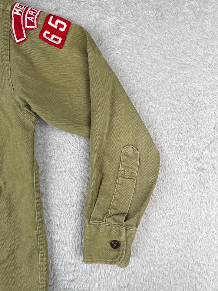 VINTAGE Boy Scouts of America Shirt Boy Medium Green 60s Mesa Arizona Sanforized - Image 2 of 4