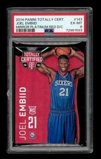2014-15 Panini Totally Cert Mirror Plat Red D/C: #143 Joel Embiid /135 PSA 6