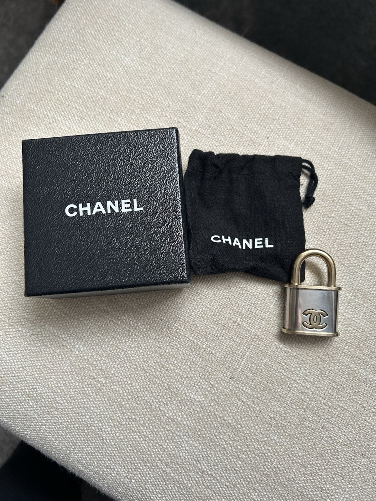 Chanel Padlock Brooch Silver and gold Colour