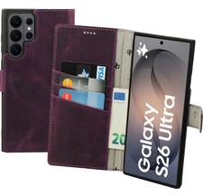 Case For Samsung Galaxy S26 Ultra 5G Book Case Protection Cover Antique Purple