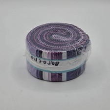 Anthology Fabrics Jelly Roll Royalty 40 Strips Purple New Batik Cotton Strips