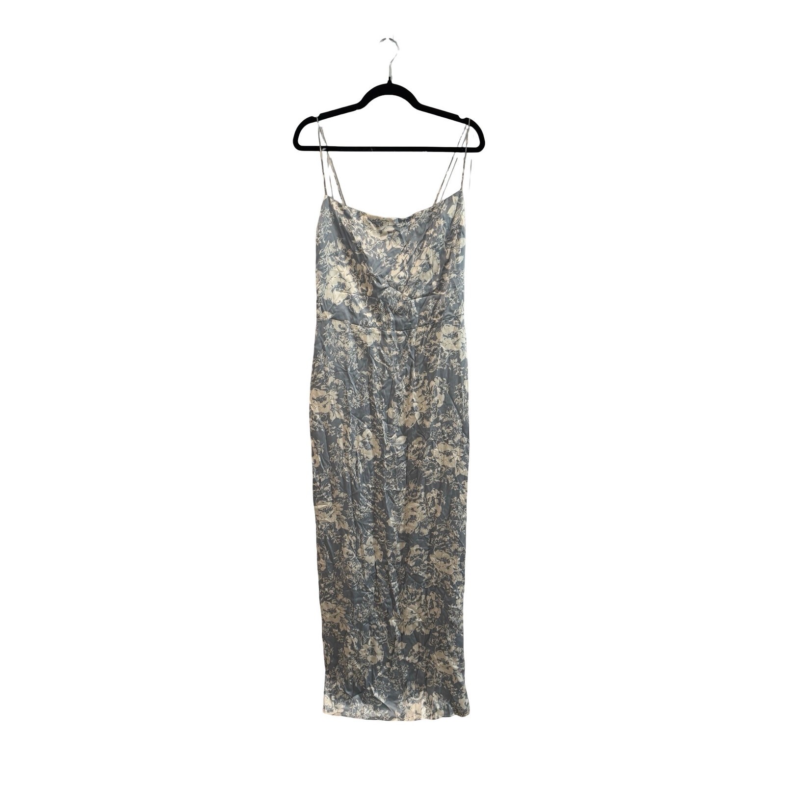 Reformation Frankie Silk Maxi Dress Porcelain Floral Size 12 image 2