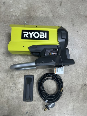 #ad Ryobi ONE PCL801B Cordless Hybrid Forced Air Propane Heater Green W145 $129.00
