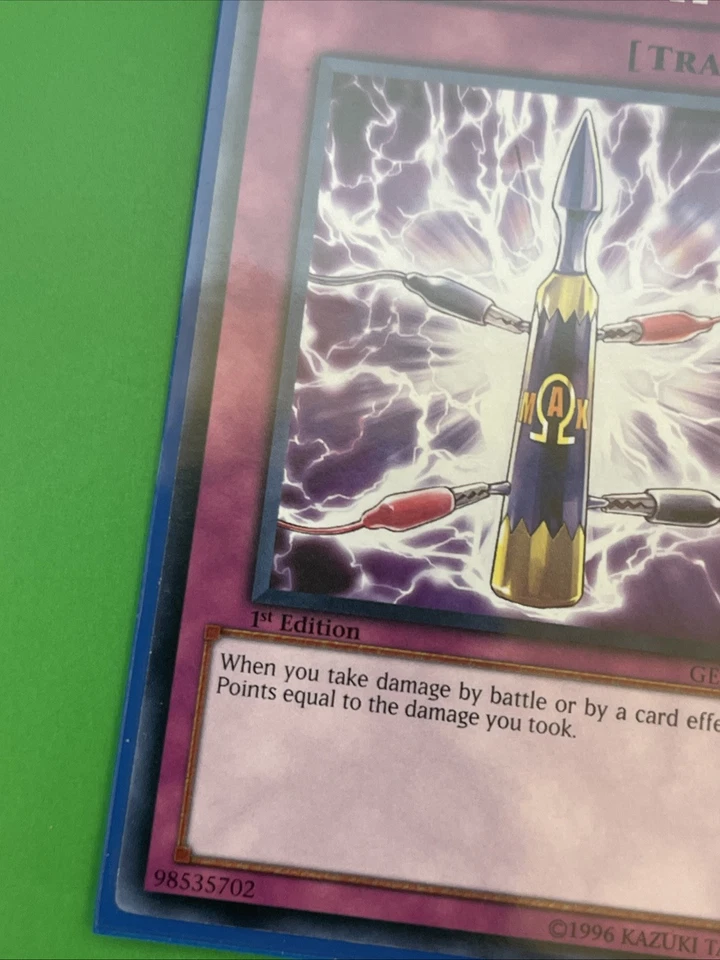 1996 Yugioh ! Damage Vaccine Omega Max TCG Generation Force 1st GENF-EN066 - Image 3 of 4