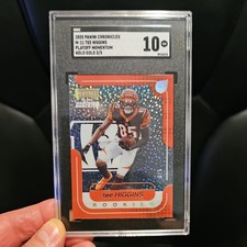 2020 Panini Playoff Momentum Rookies #M-11 Tee Higgins Holo GOLD 3/5 SGC 10