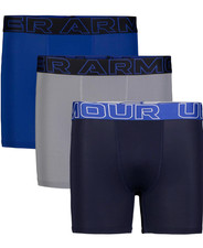 Under Armour Boys' 3 Pack Performance Tech Boxer Briefs Blue Youth Large