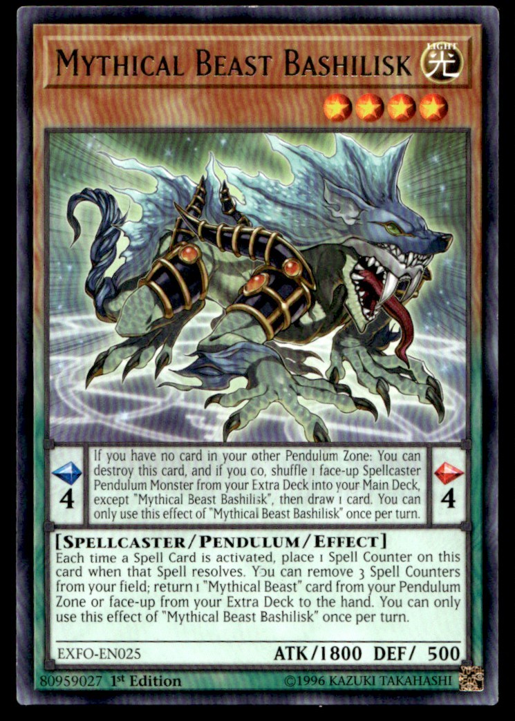 Mythical Beast Bashilisk - EXFO-EN025 - 1st Edition - YuGiOh