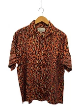 WACKO MARIA Short Sleeve Shirt Rayon ORN Leopard