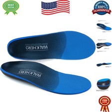 Deep Heel Cup Arch Support Inserts - All-Day Comfort for Flat Feet Sizes 11-13.5