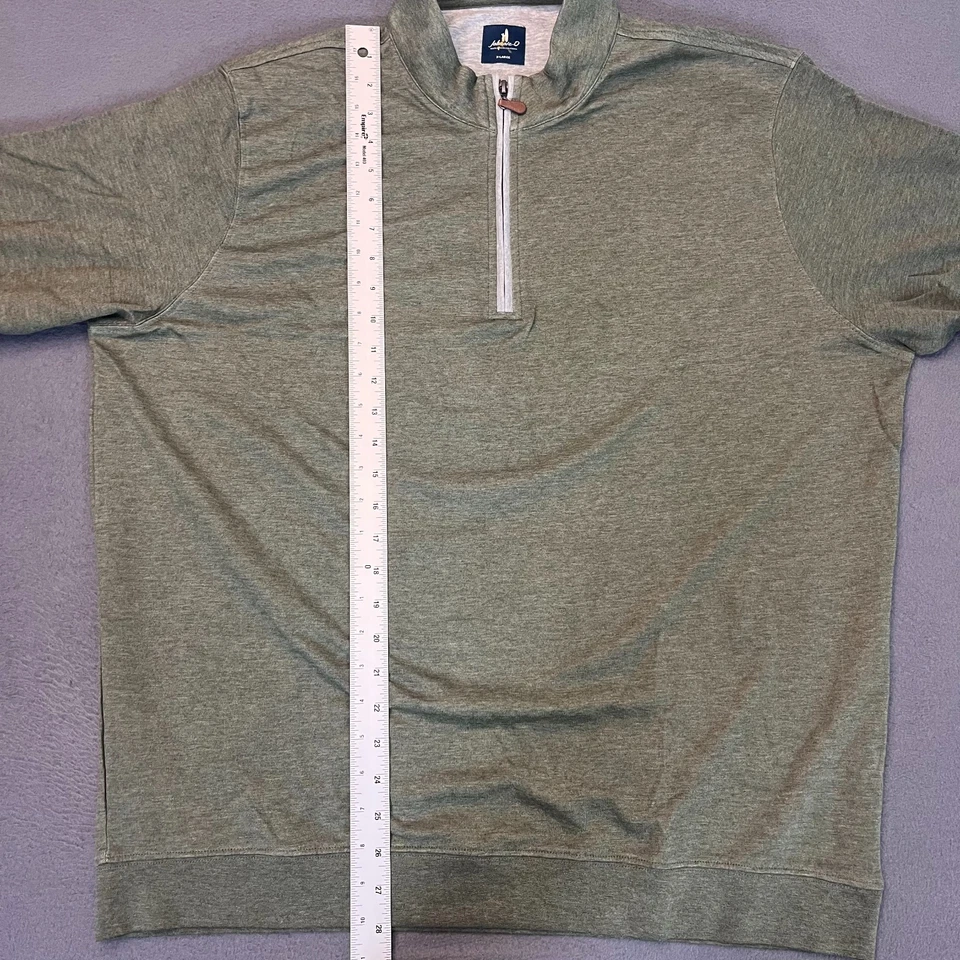 Johnnie-O Mens Sz XL Sully Quarter Zip Pullover Wrinkle Resistant Sequoia Modal - Image 4 of 4