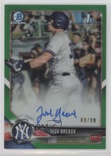 2018 Bowman Draft Chrome Pick Green Refractor 69/99 Josh Breaux Auto w6f