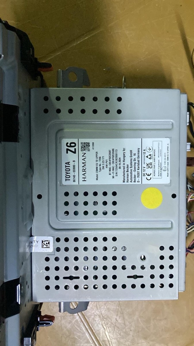 Toyota Yaris 2023 2024 OEM Radio Head Unit Touchscreen 861400D880