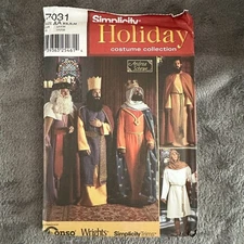 Simplicity 7031 Nativity Robes Pattern Mens Sz 32-40 Three Wise Men Costume