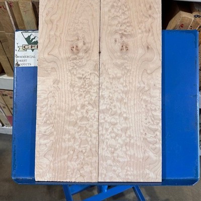Quilted Maple 1/2'' Quilt DENSE Bookmatch KD Big Leaf 19''x13''x.5'' Fig Carve Top