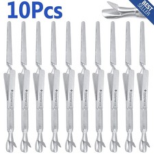 Nail Pincher Tool Multi Function Cuticle Pusher Tweezer Magic Wand Pusher Silver