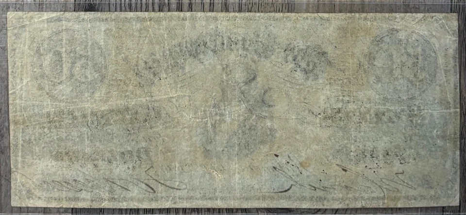 1861 $50 T 16 Confederate Paper Money, Blank Back, Very Nice Quality Note - Image 2 of 4