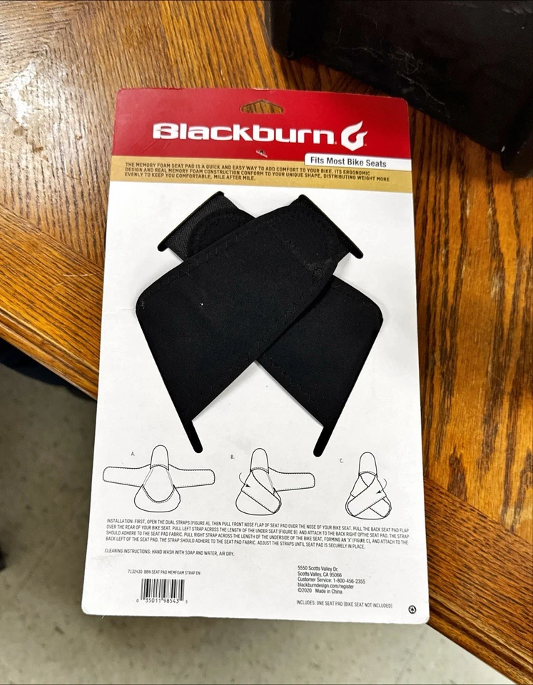 Almohadilla de asiento de bicicleta de espuma viscoelástica Blackburn compatible con la mayoría de las bicicletas Foto 2 de 2