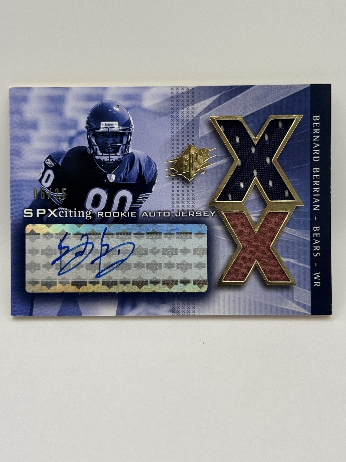 2004 SPx - SPXciting Rookie Auto Jersey Bernard Berrian #203 /25 RPA RAVENS