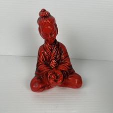 decorazione casa cultura buddista corallo rosso scultura Guanyin Kwan-yin Bodhisattva