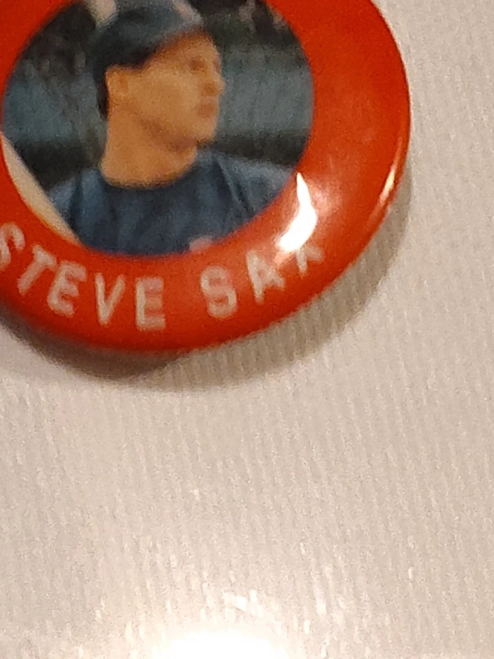 Vintage MLB Steve Sax 1990 J.K.A. SPEC Baseball Button Hat Cap Lapel Pin 1.5" - Image 2 of 4