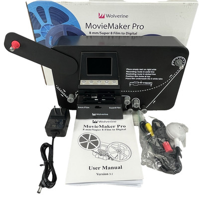 Wolverine MovieMaker Pro 8mm/Super 8 Film to Digital Converter 1080P USB SD