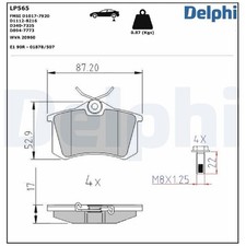 Satz Bremsbeläge Bremsklötze hinten für Renault Megane CC EZ0/1 JA0/1 | 24253