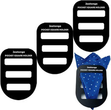 Pocket Square Holder Organizer for Men, Prefolded - 10 Piece Set